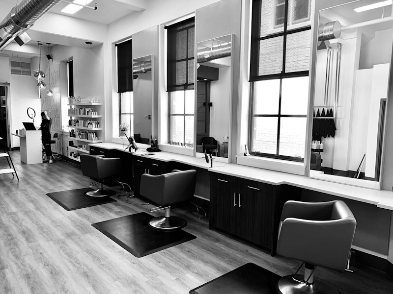 Hair care and washing ritual in salon