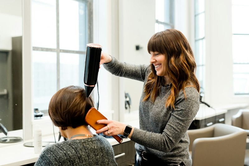 Editorial hair makeover and styling transformation